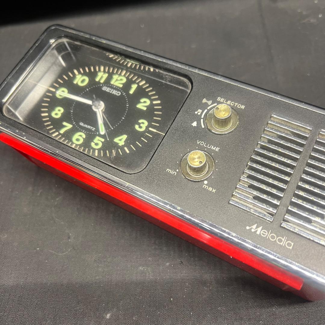 〇Nc左1033 昭和レトロ Melodia SEIKO QUARTZ 置時計