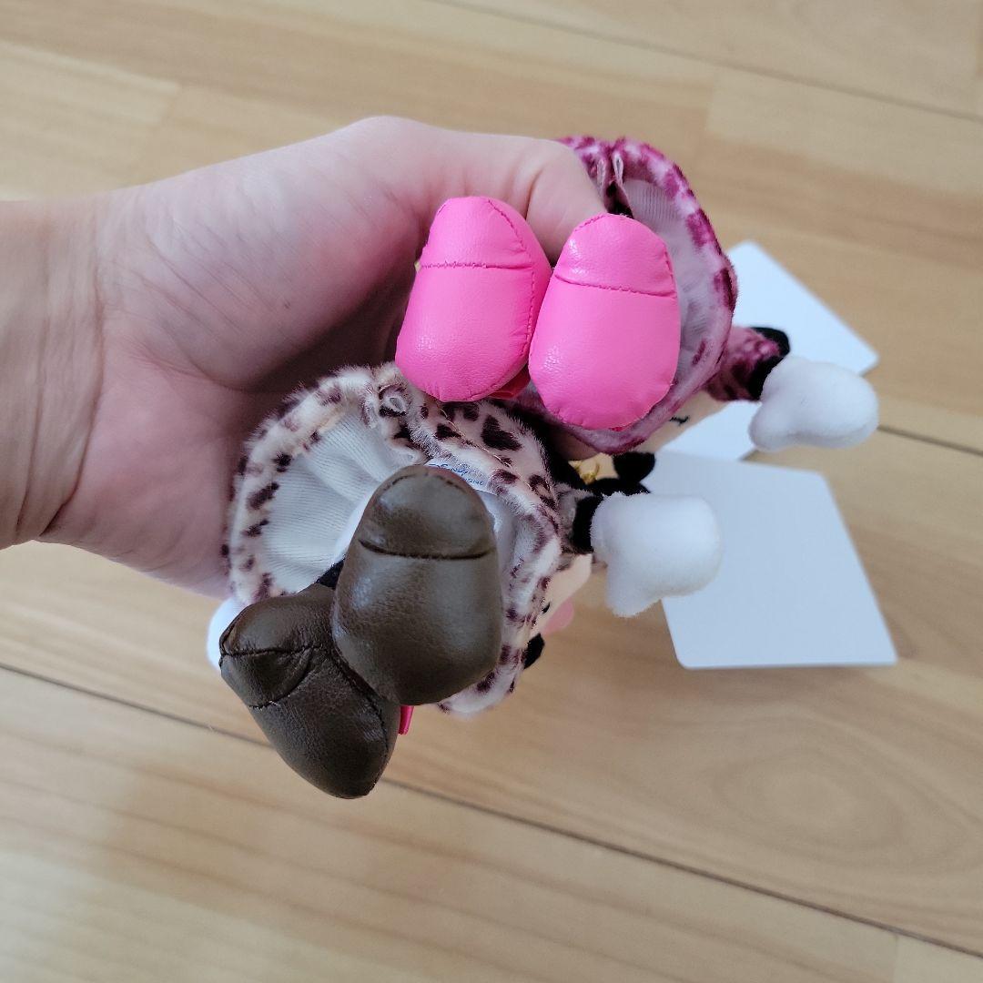 ヒョウ柄　レオパード　ミニー　キーホルダー　ぬいぐるみチャーム　 ディズニー