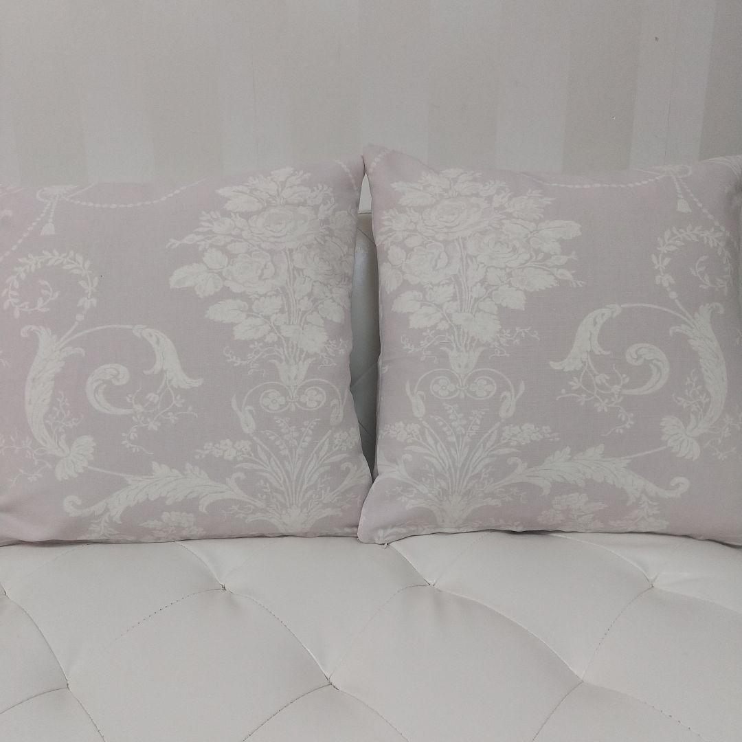 ジョゼッテアメジト2枚の価格 ハンドメイドクッションカバー ローラアシュレイ