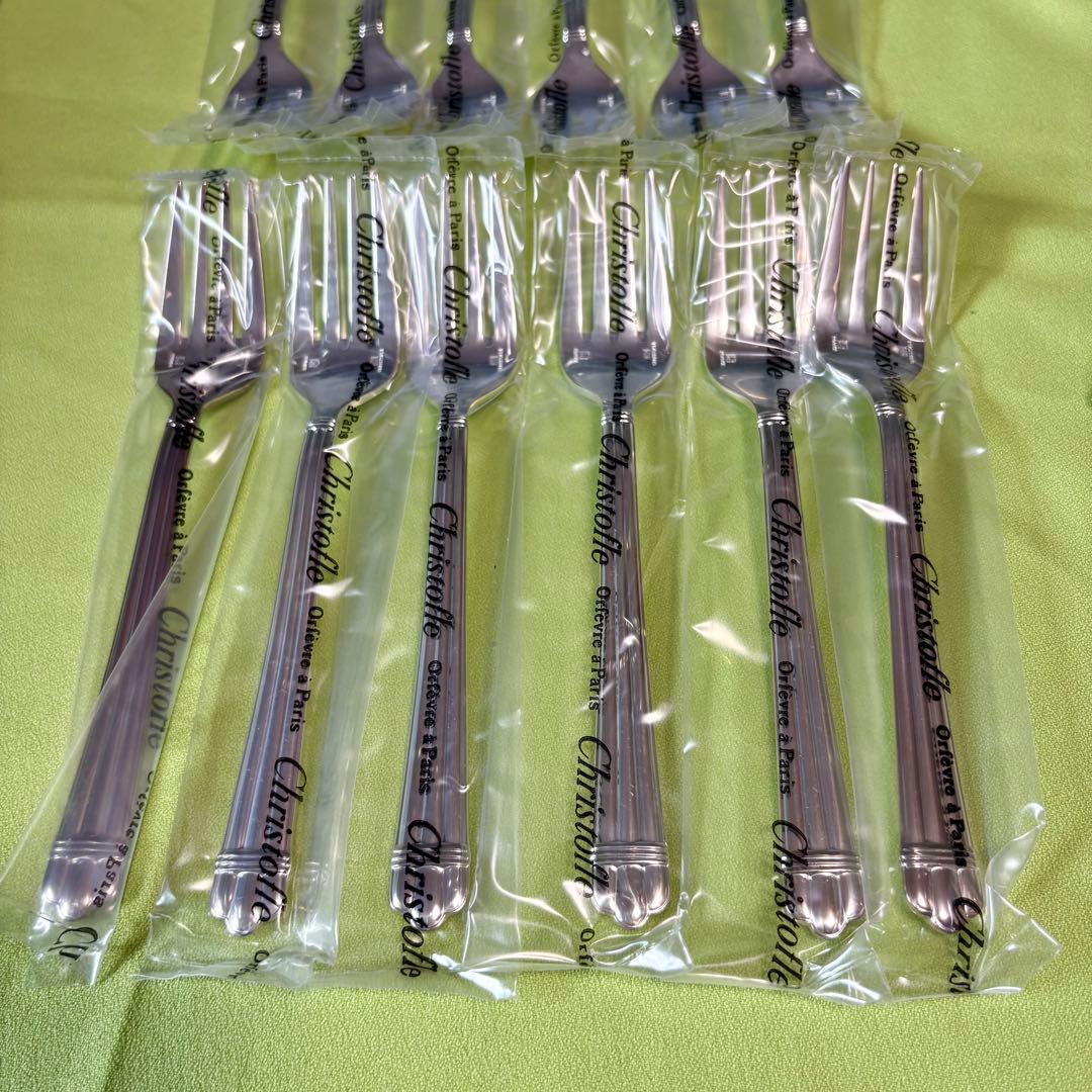 クリストフル　アリア　サラダフォーク　12本 1箱　未使用 新品