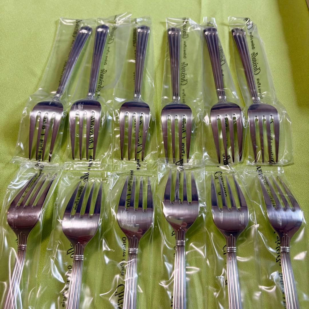 クリストフル　アリア　サラダフォーク　12本 1箱　未使用 新品