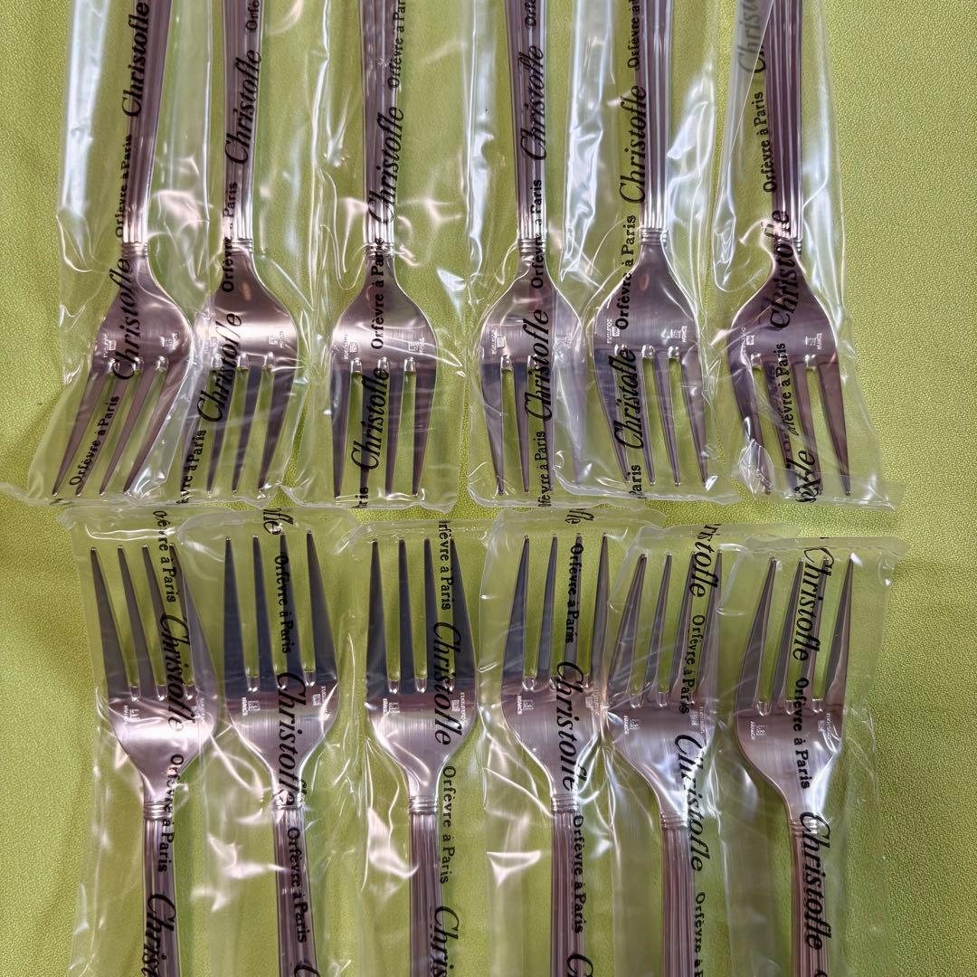 クリストフル　アリア　サラダフォーク　12本 1箱　未使用 新品
