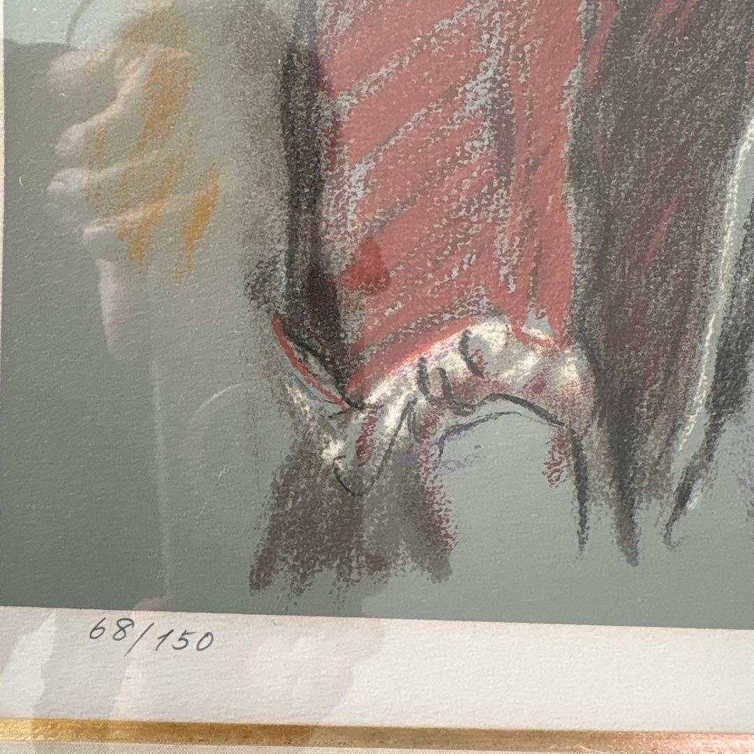 田村孝之助　 フランス人形　リトグラフ