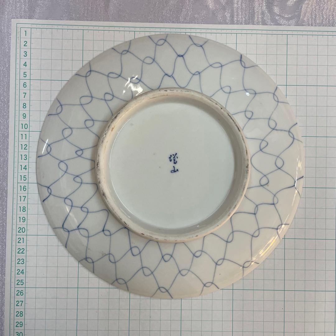 有田焼手書き網目柄大皿8号皿.一枚3800円１０枚セット