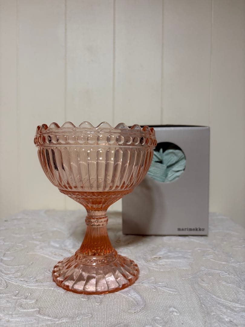 未使用　イッタラ　マリメッコ　マリボウル　サーモンピンク 155ミリ　Ｌ