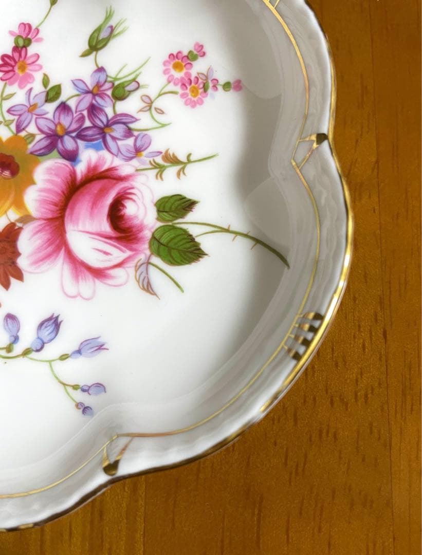 ロイヤルクラウンダービー ポジー サービスプレート BBプレート 花形 小皿