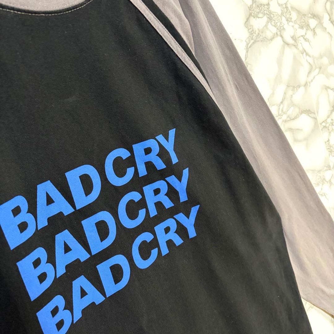 一点物 稀少デザイン　NEE BAD CRYラグランT 　ストリート カジュアル