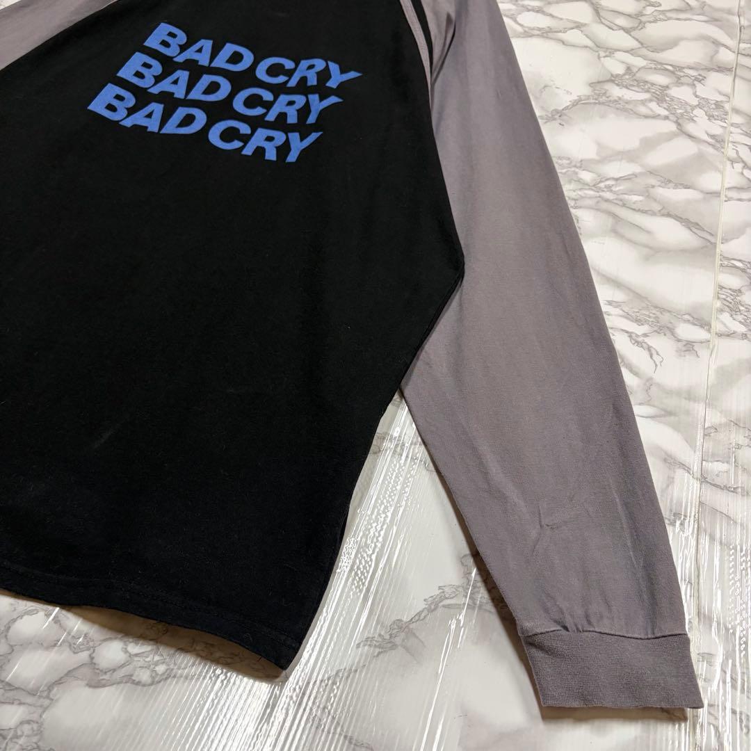 一点物 稀少デザイン　NEE BAD CRYラグランT 　ストリート カジュアル