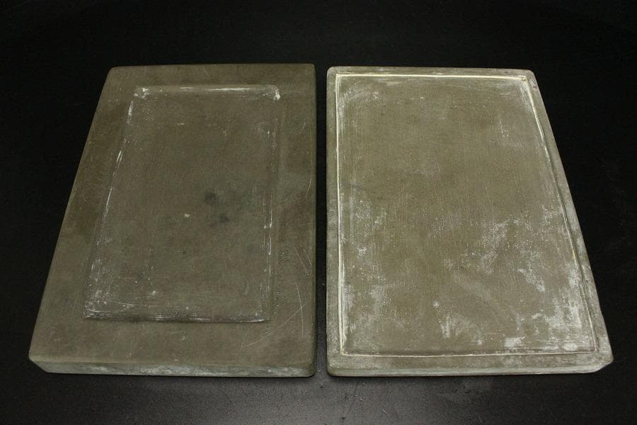 古硯 刻龍 蓋硯 中国美術(ZE842)