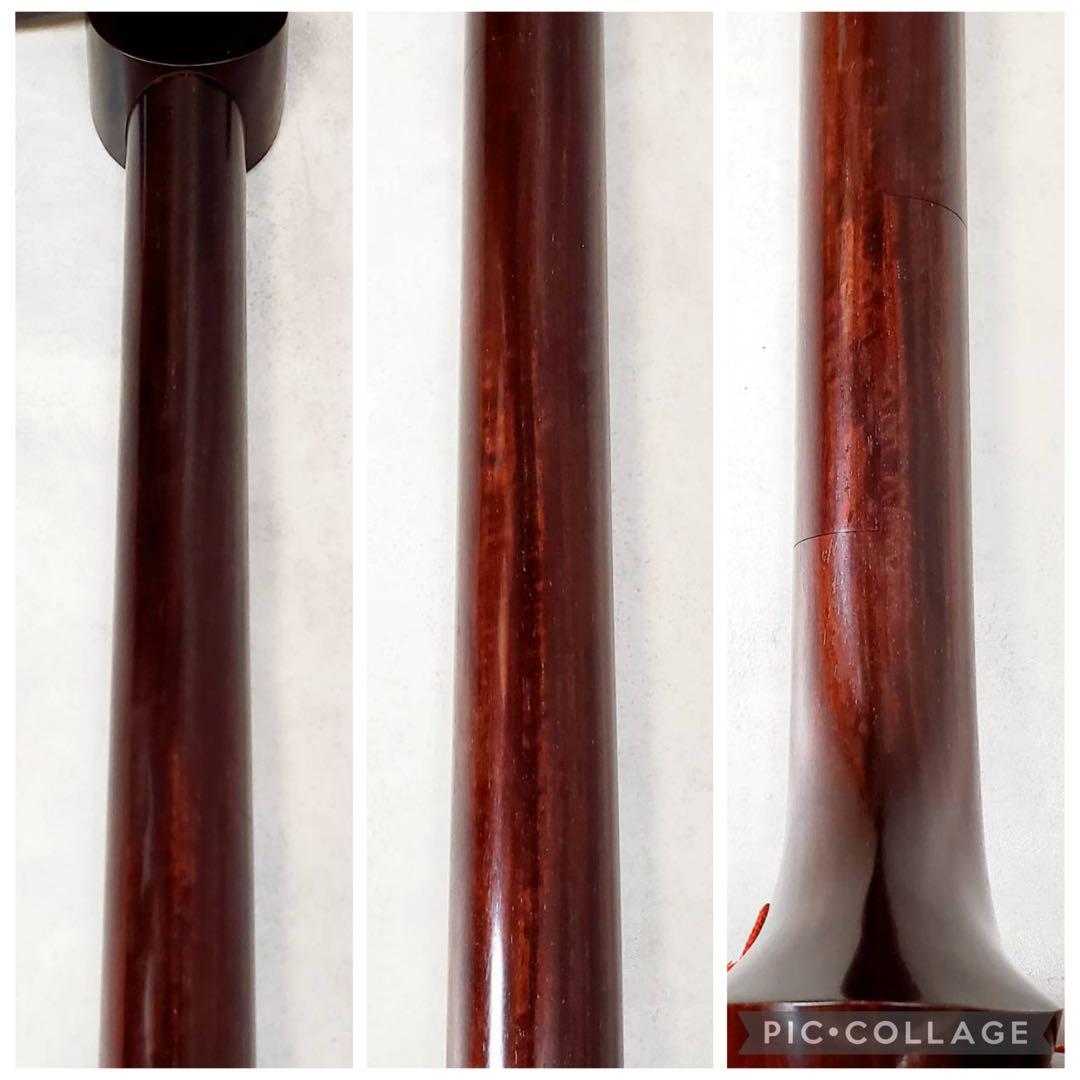 三味線 正寸 中棹 紫檀 丸打胴 犬皮 三つ折り ハードケース付 付属品多数