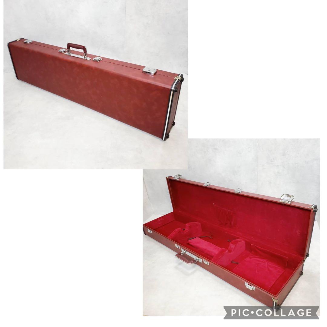 三味線 正寸 中棹 紫檀 丸打胴 犬皮 三つ折り ハードケース付 付属品多数