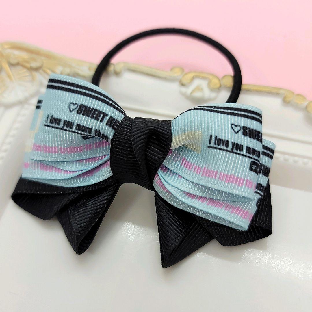 【102】 ハンドメイド　リボン　ヘアゴム