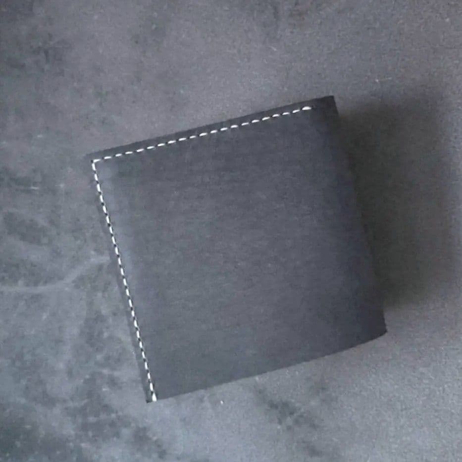 薄い二つ折り財布　ハンドメイド 姫路レザー ヌメ革 手縫い メンズ レディース