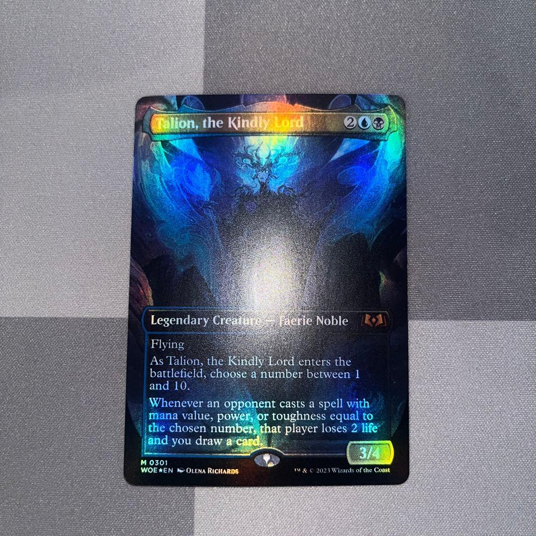 MTG 慈愛の王、タリオン　英語　ボーダレス　Foil