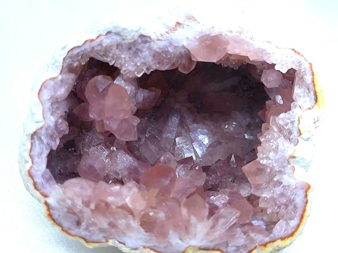 高品質　アルゼンチン産　パタゴニア　ピンクアメジスト　ジオード　フラワー付　②