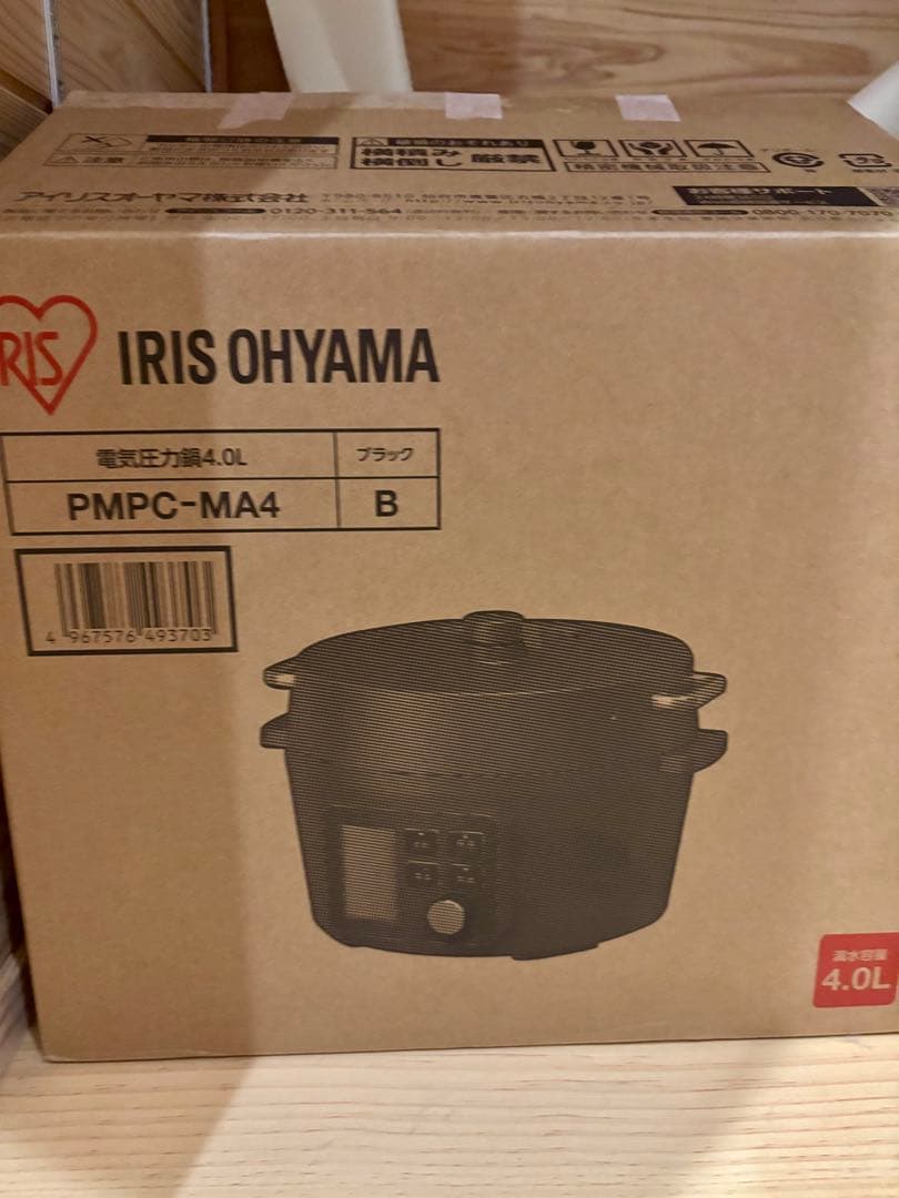 値下げしました【新品未使用】アイリスオーヤマ 電気圧力鍋 4L PMPC-MA4