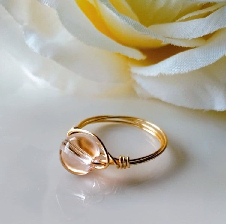 Kgf14 希少 レア アンダラクリスタル ルミネッセントピンク リング