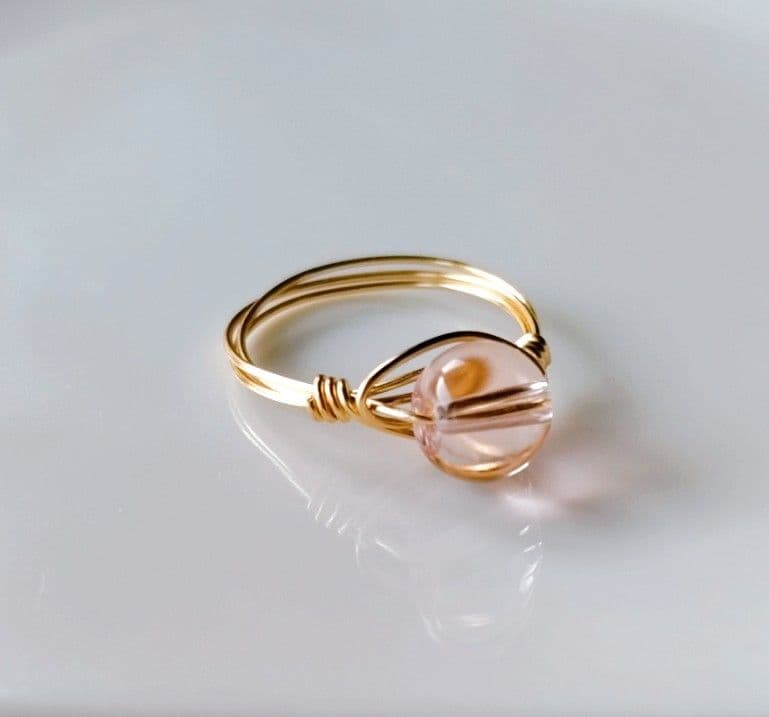 Kgf14 希少 レア アンダラクリスタル ルミネッセントピンク リング