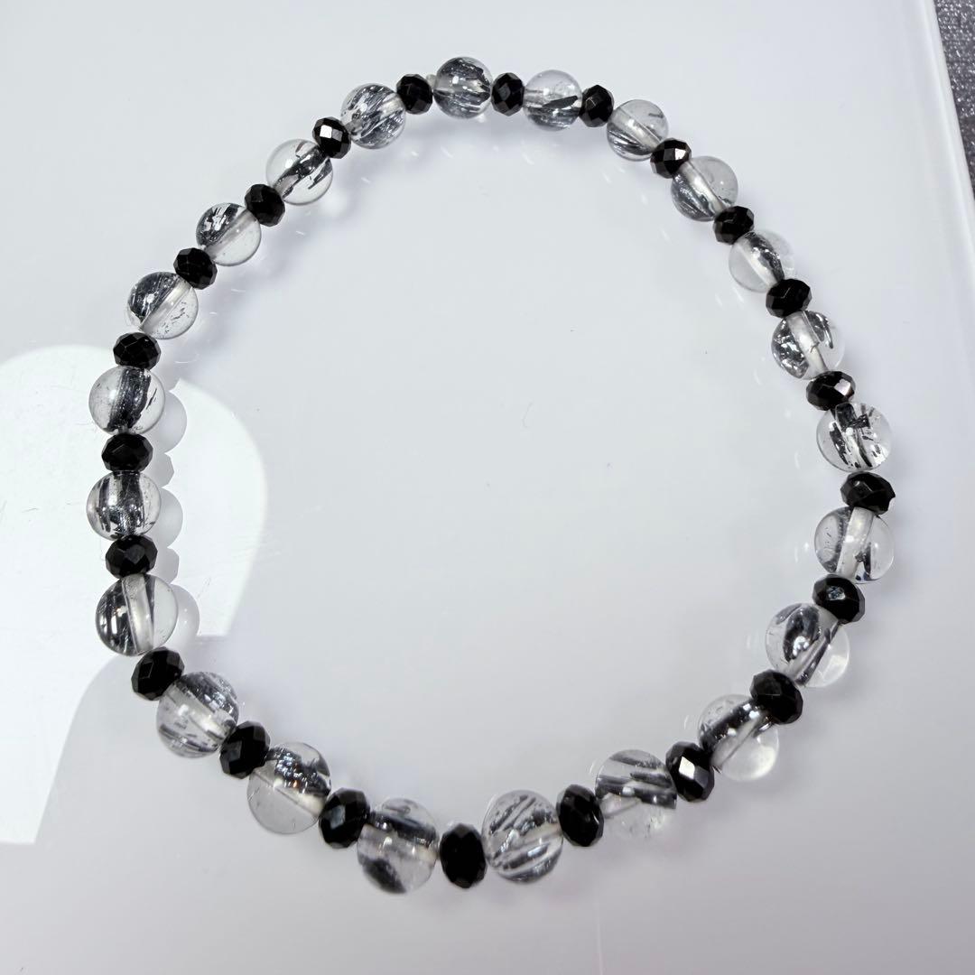 【高品質】スティブナイトインクォーツ ブレスレット（約5.9mm玉）