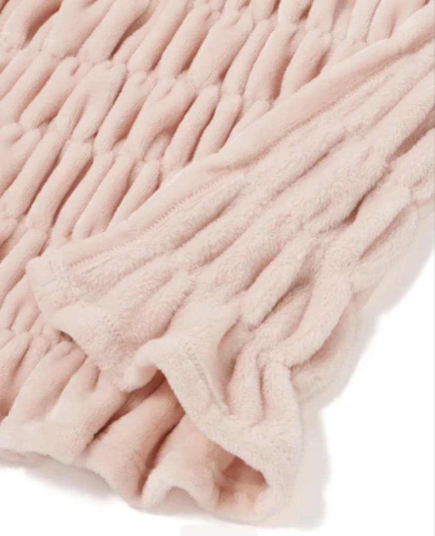 WARMY CICA リップル ブランケット（毛布） シングル ピンク