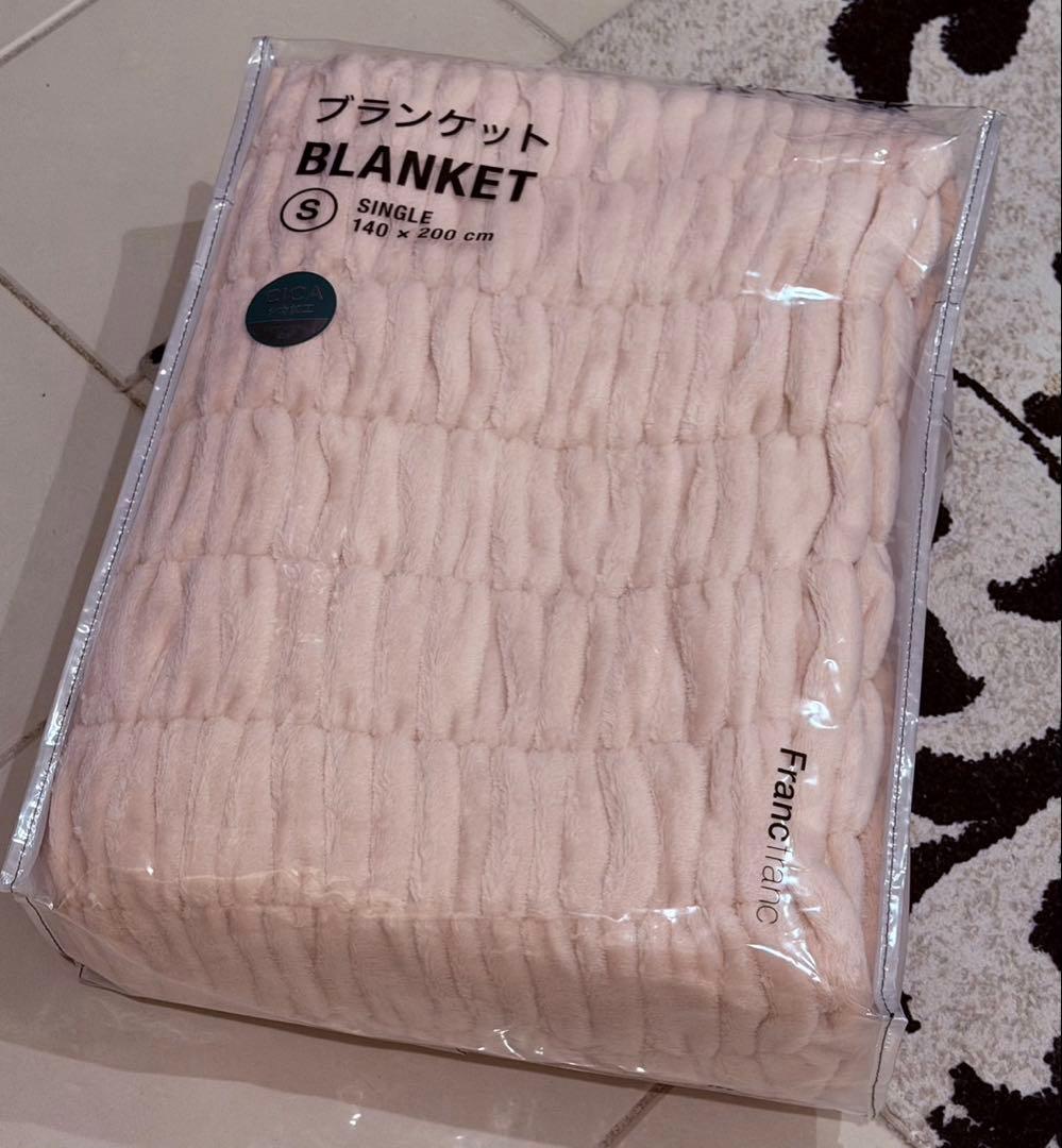 WARMY CICA リップル ブランケット（毛布） シングル ピンク