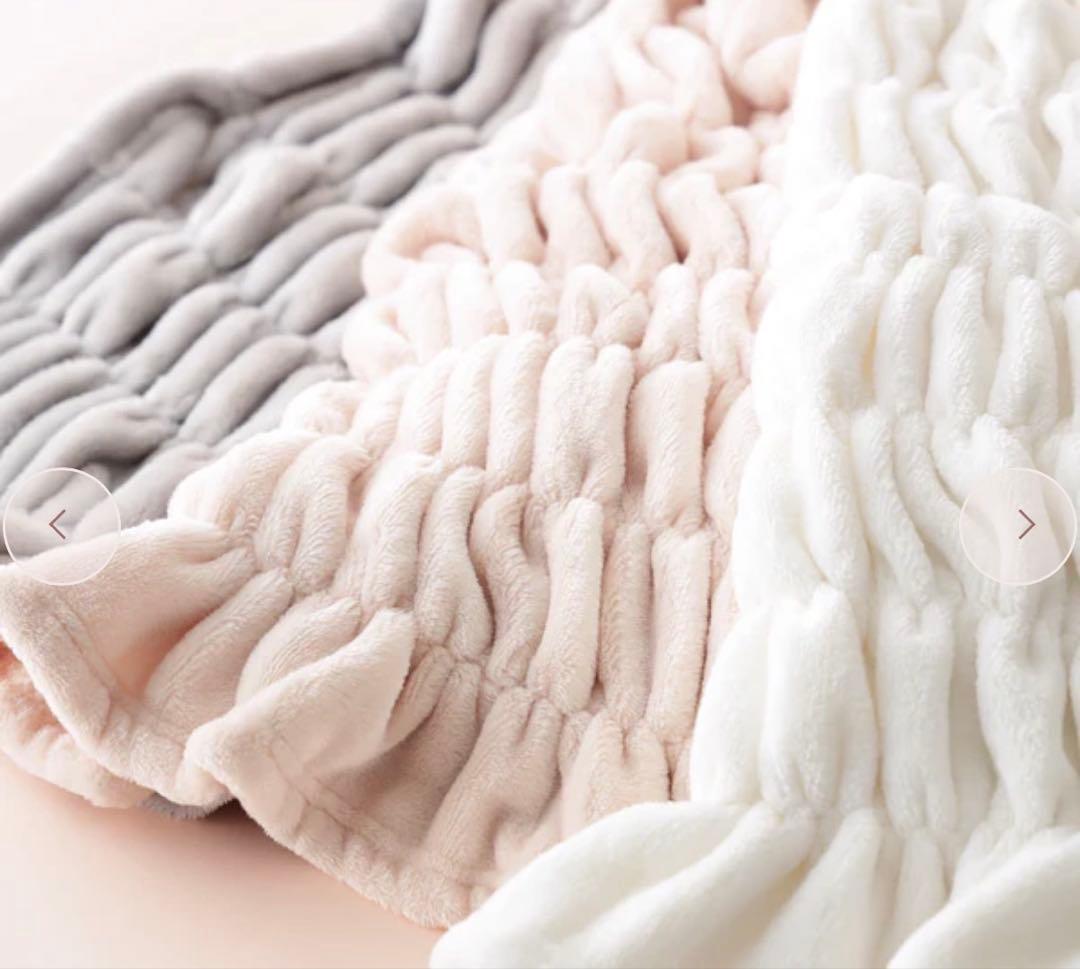 WARMY CICA リップル ブランケット（毛布） シングル ピンク