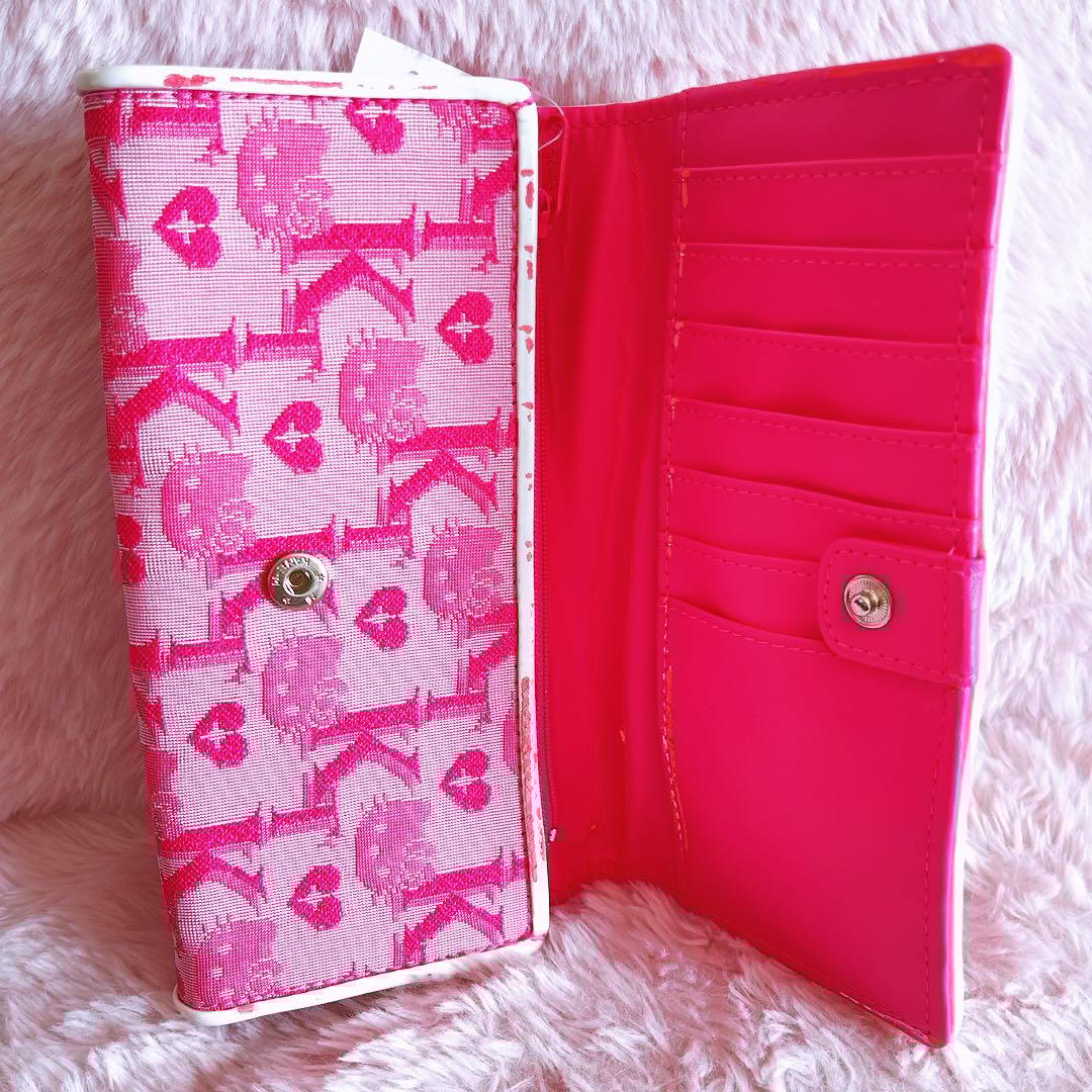 希少レア　ハローキティ　長財布　ジャガード　ピンク　2002年製 サンリオ