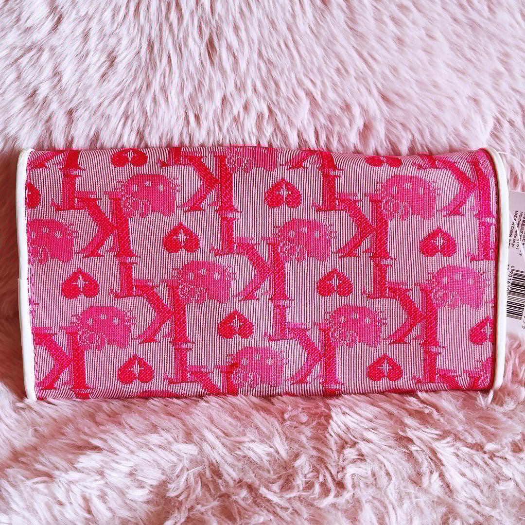 希少レア　ハローキティ　長財布　ジャガード　ピンク　2002年製 サンリオ