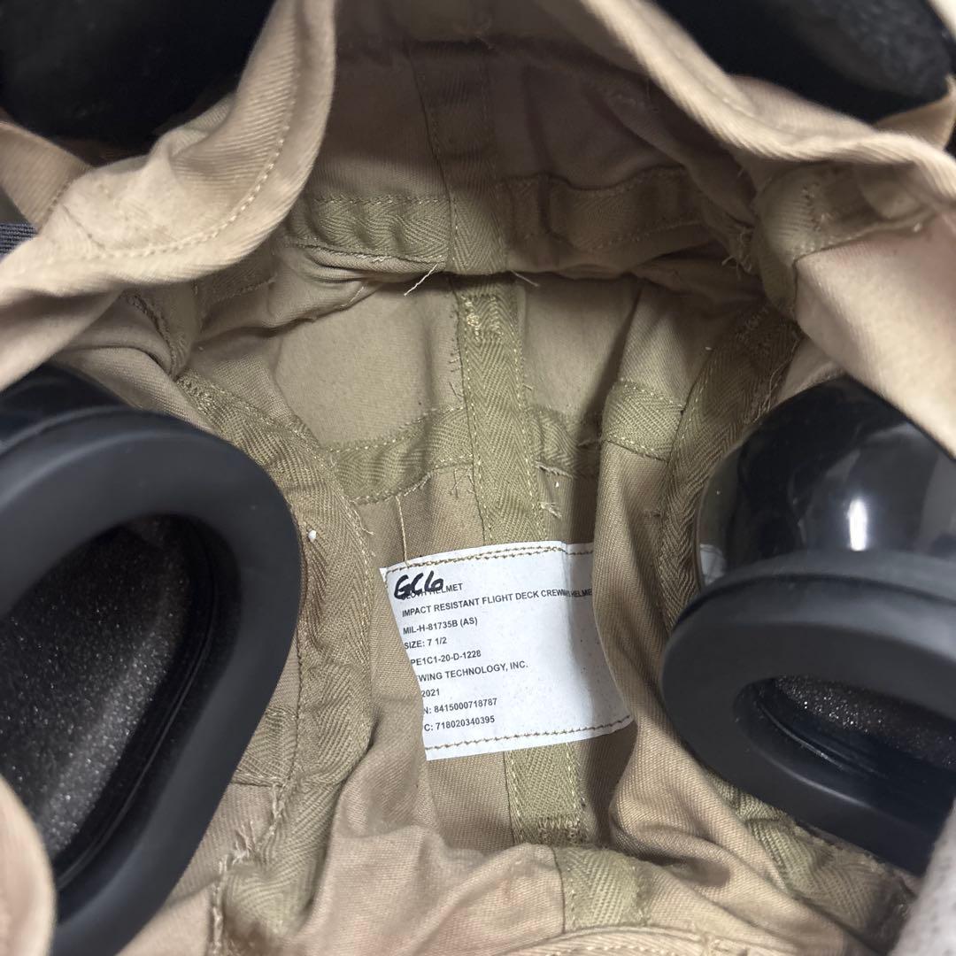 米軍実物　FLIGHT DECK CREWMAN'S HELMET ゴーグル付き