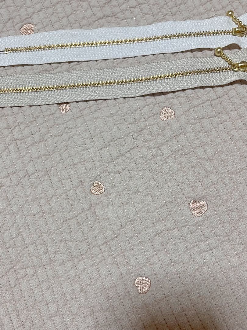 ポーチ　ヌビポーチ　フラットポーチ　刺繍ヌビ　韓国生地