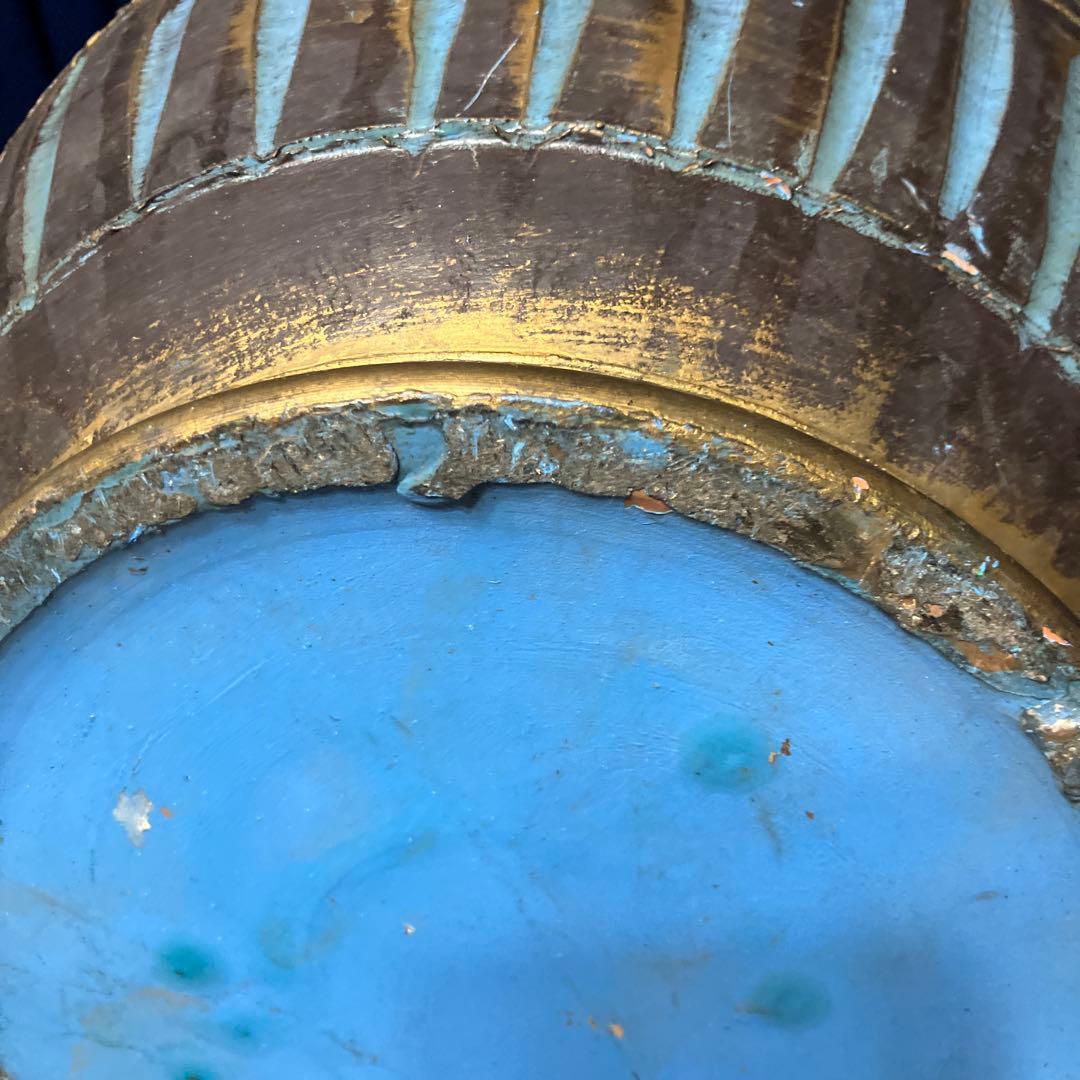 イタリア製陶器アンティーク　傘立て　フラワーベース