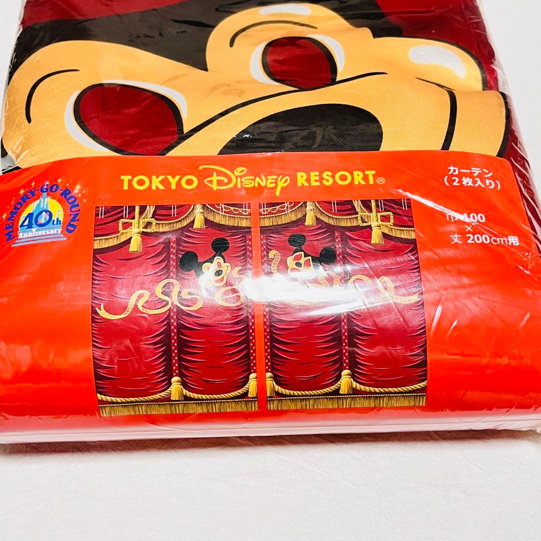 ディズニー　メモリーゴーラウンド　ミッキー　レトロ　カーテン