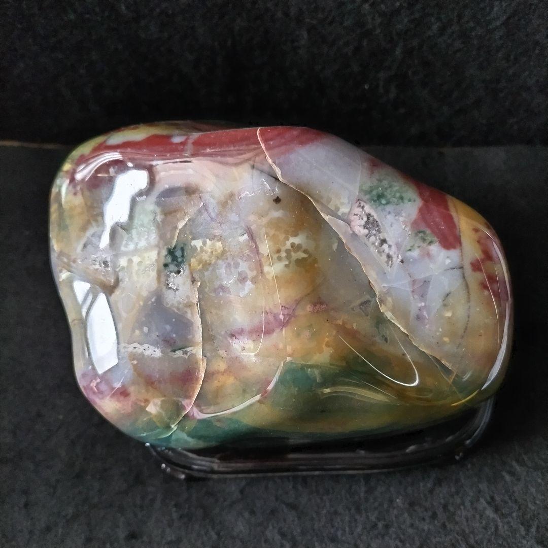 鑑賞石 佐渡石 赤玉石 錦紅石 自然石 原石 ジャスパー石 約4,3kg