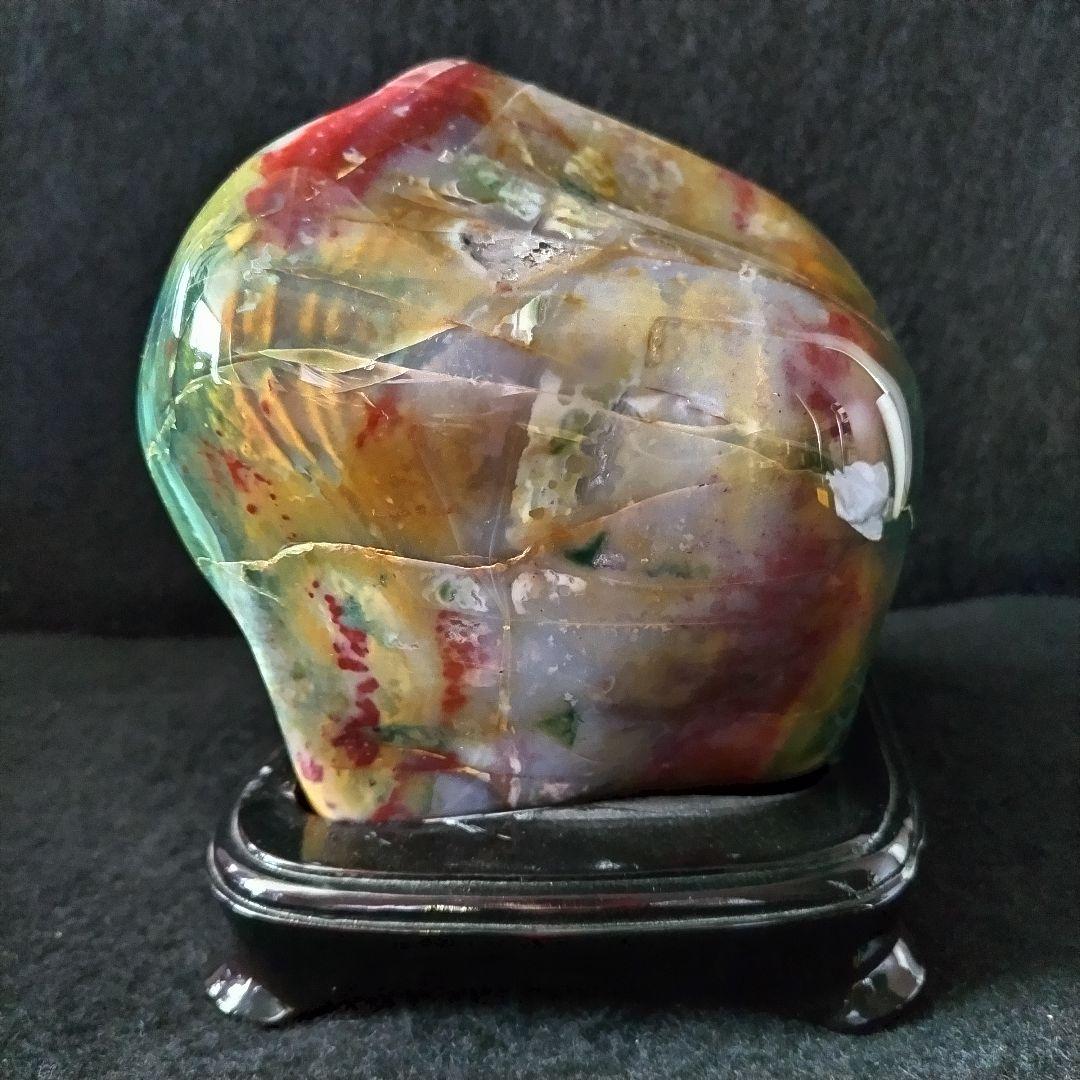 鑑賞石 佐渡石 赤玉石 錦紅石 自然石 原石 ジャスパー石 約4,3kg