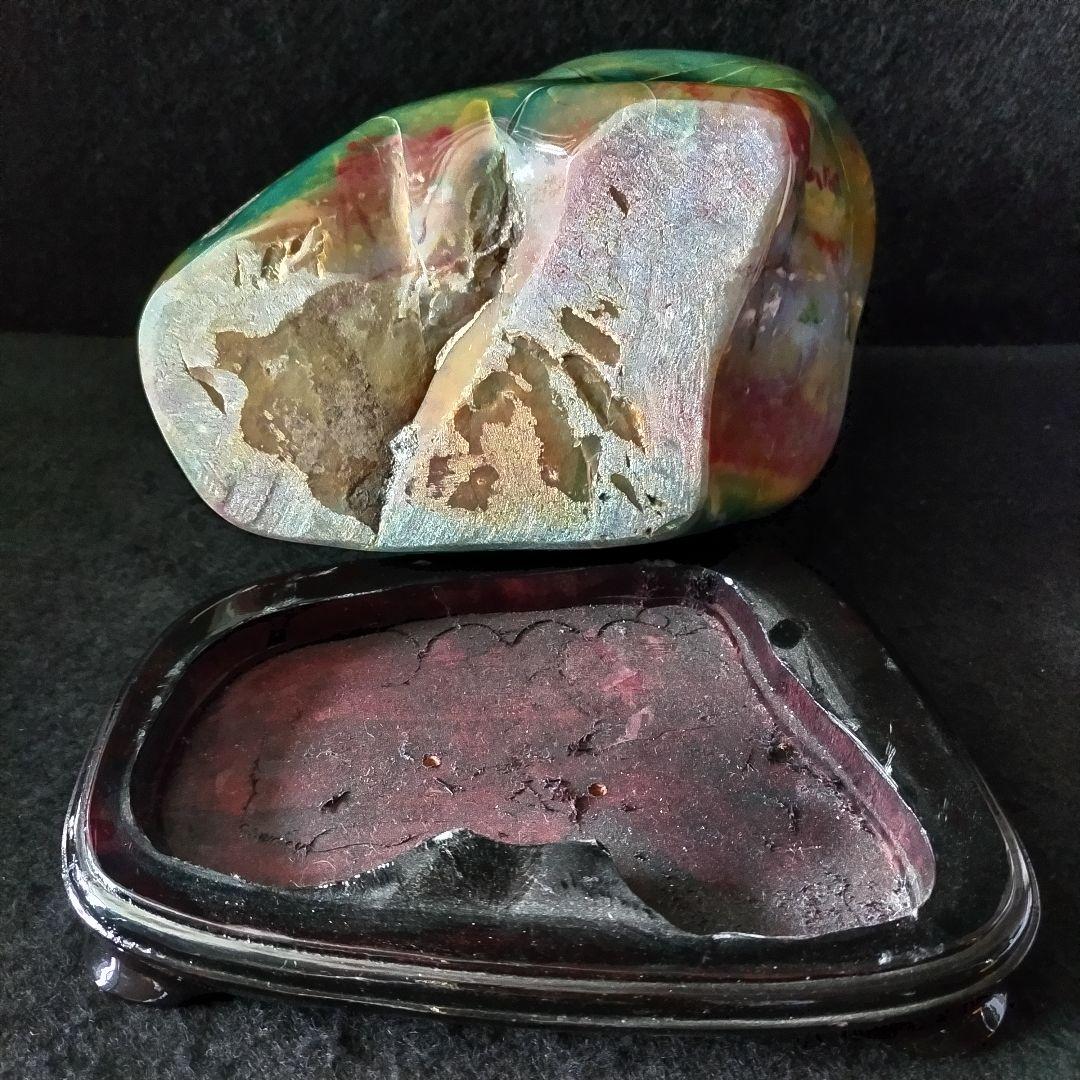 鑑賞石 佐渡石 赤玉石 錦紅石 自然石 原石 ジャスパー石 約4,3kg