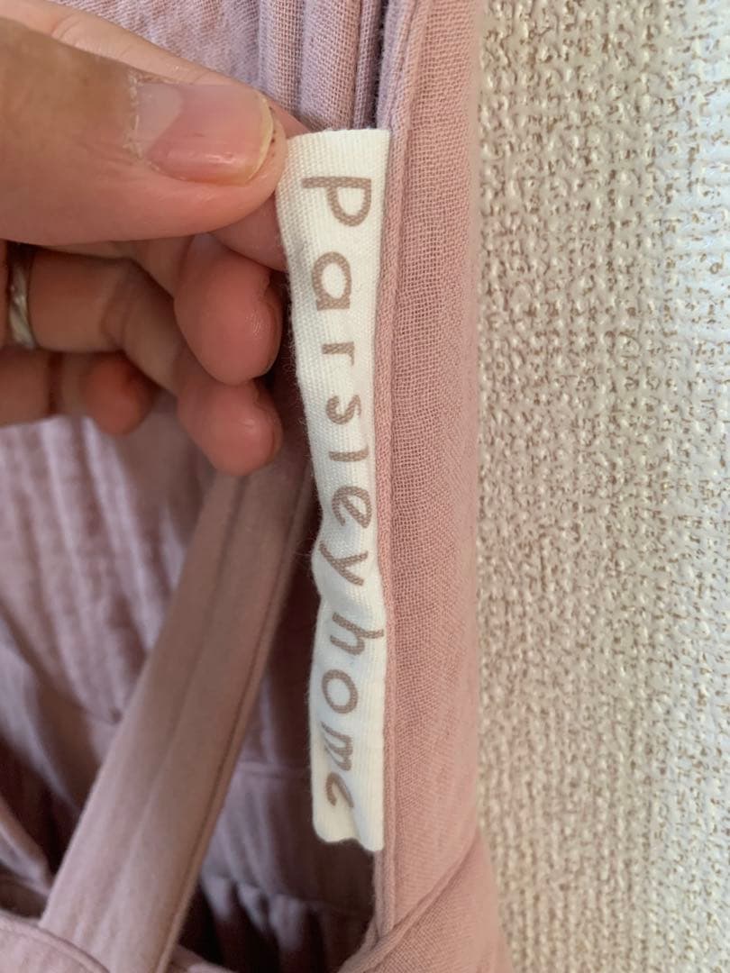 Parsley コットンガーゼエプロン ダスティピンク