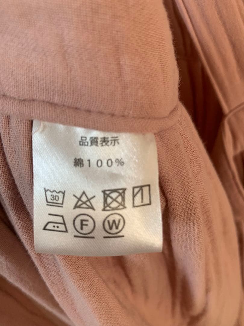 Parsley コットンガーゼエプロン ダスティピンク