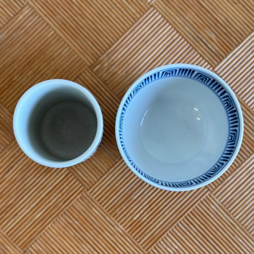 SNT1534 有田焼 源右衛門窯 染付 マグカップ 徳利 湯呑み 茶碗 他8客