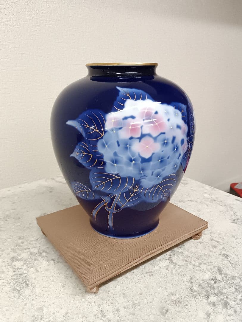 深川製磁　紫陽花　花瓶