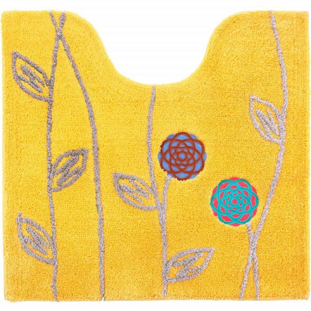 トイレマット 北欧 新品 4点セット 金運の イエロー 洗浄暖房型