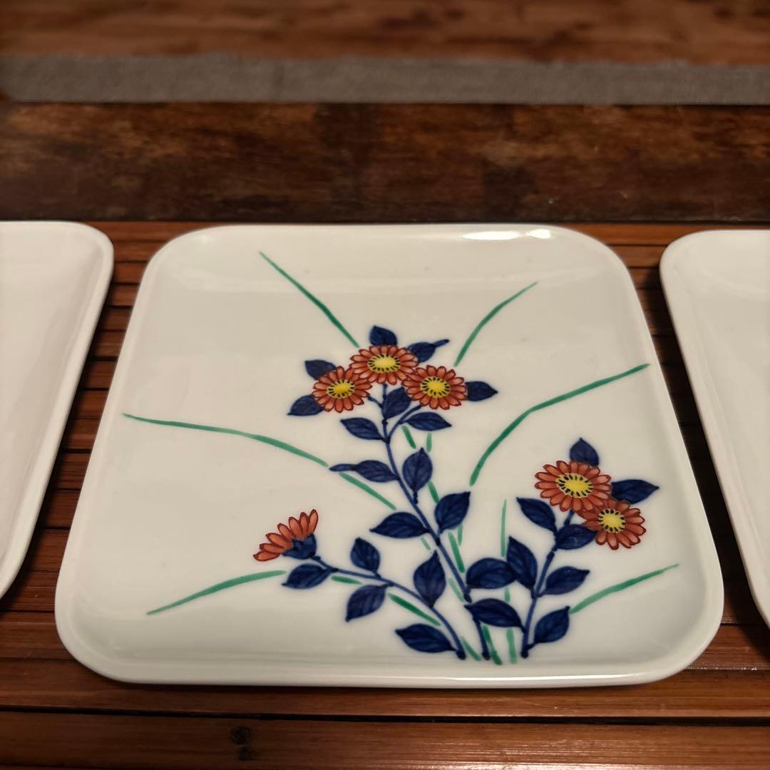 渋草焼芳国舎　角皿大　6枚セット