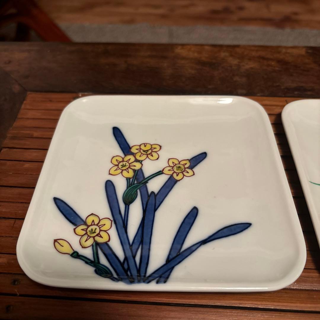 渋草焼芳国舎　角皿大　6枚セット