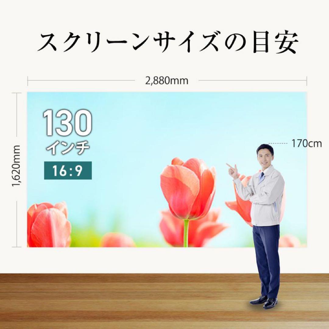 【シアターハウス】超大サイズ！定価114800円 チェーンスクリーン130インチ