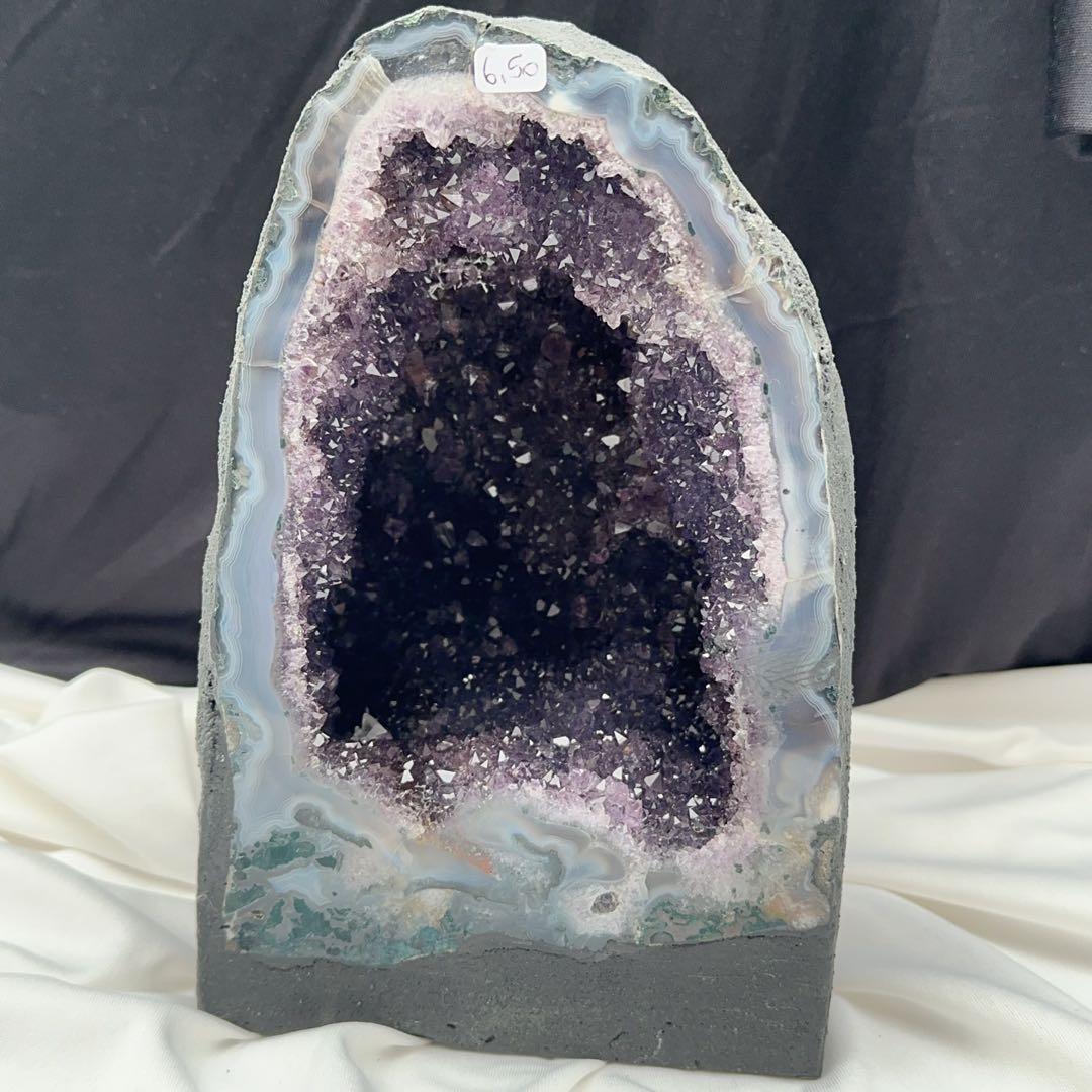 天然石ブラジル産 天然アメジストジオード｜紫水晶晶洞｜開運・浄化・高品質ドーム