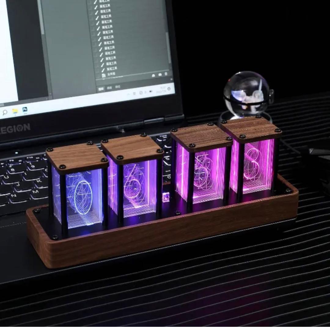 レトロモダン　ニキシー菅　LEDディスプレイ　時計