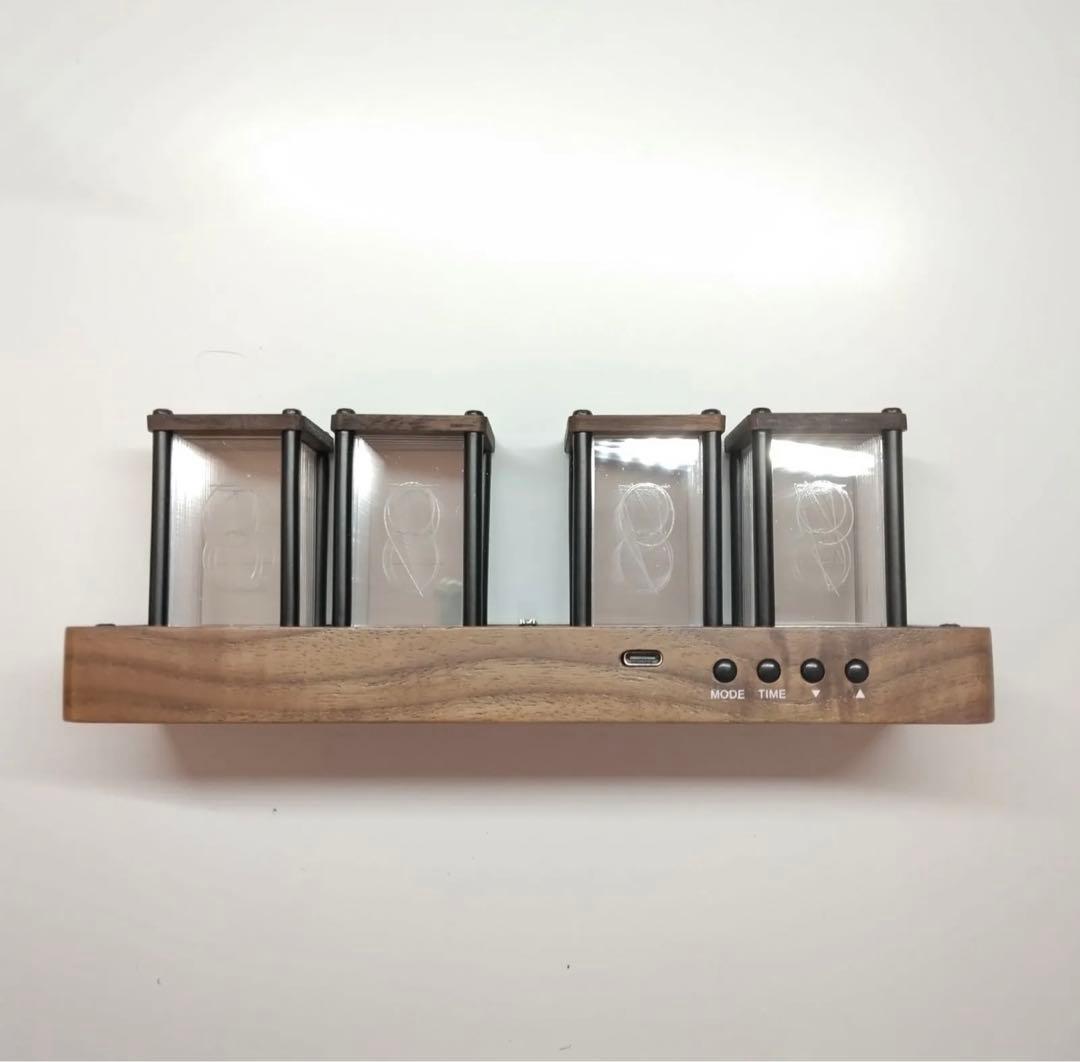 レトロモダン　ニキシー菅　LEDディスプレイ　時計