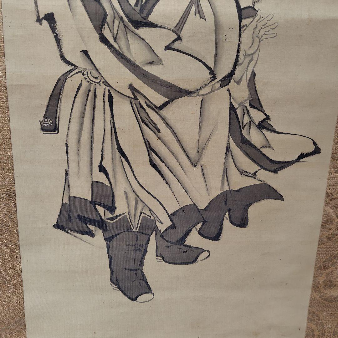 鍾馗の絵柄 掛軸　落款
