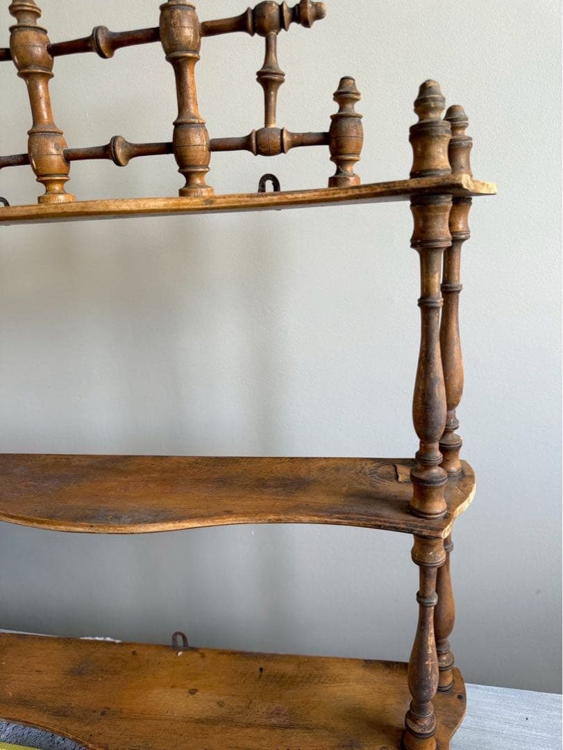 【き46】25 フランスアンティーク　ナポレオンシェルフ　蚤の市