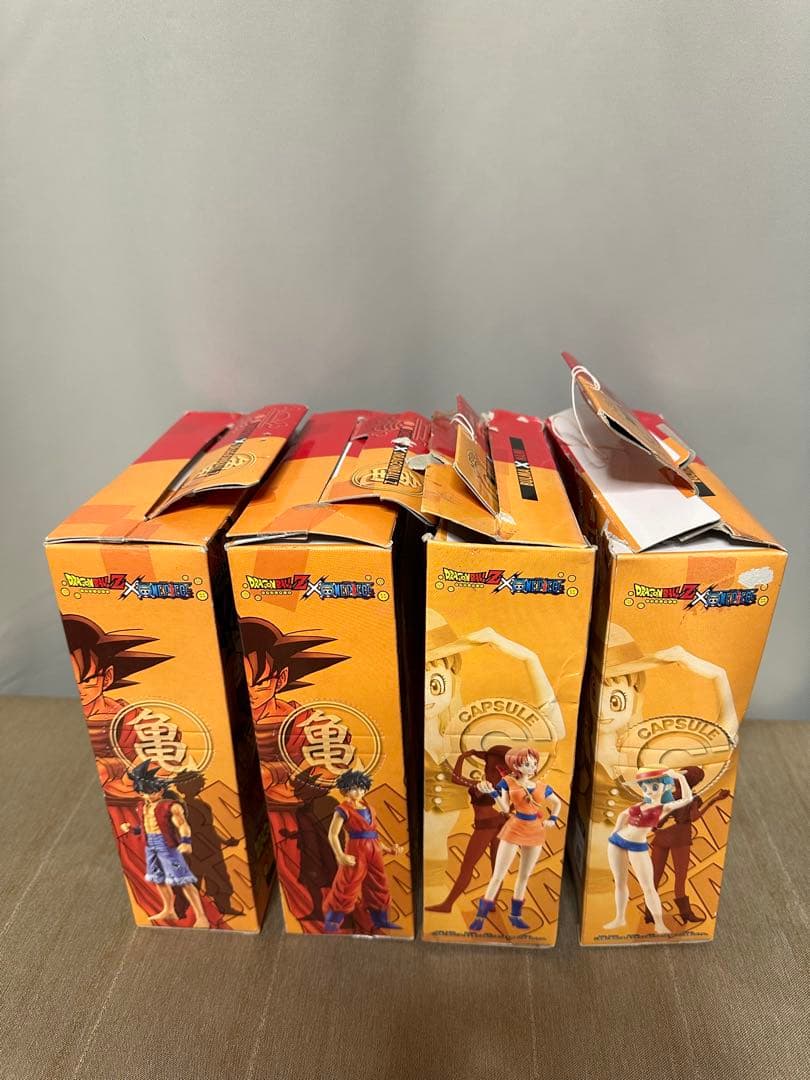 ドラゴンボールZ×ONE PIECE DX組立式フィギュア 全4種　箱付