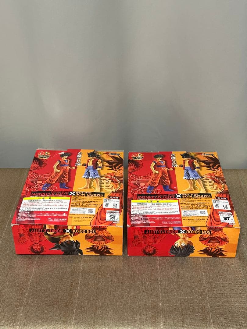 ドラゴンボールZ×ONE PIECE DX組立式フィギュア 全4種　箱付